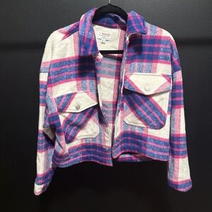 Ci Sono Women's Vibrant Plaid Utility Jacket